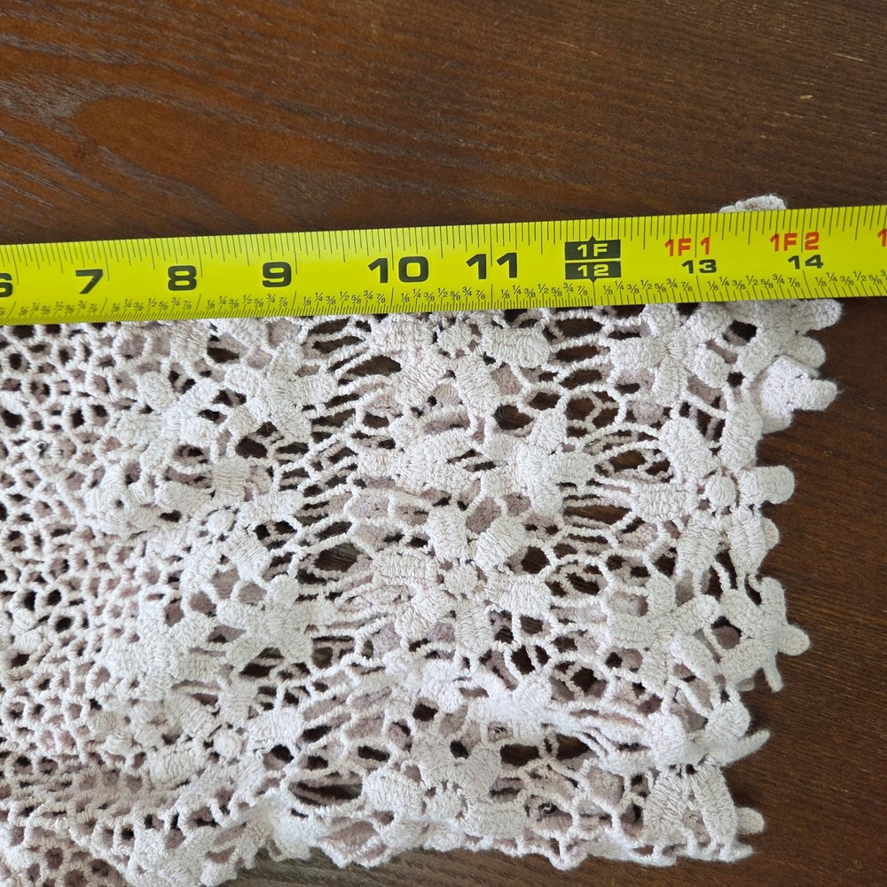 Pink Crochet Knit‎ Shrug Bohemian Cottagecore style Rabbit Rabbit Rabbit XL - Picture 10 of 11